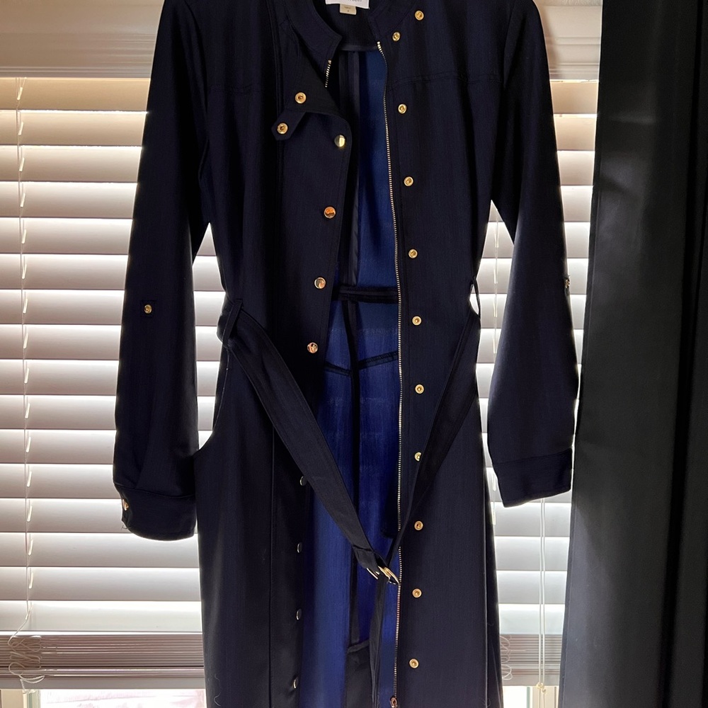 Navy Blue dress with Gold Buttons